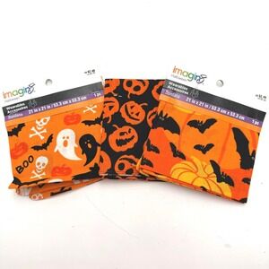 NEW Imagine Dog Pet Halloween Bandana Lot 3 Pack Ghosts Pumpkins Bats 21x21